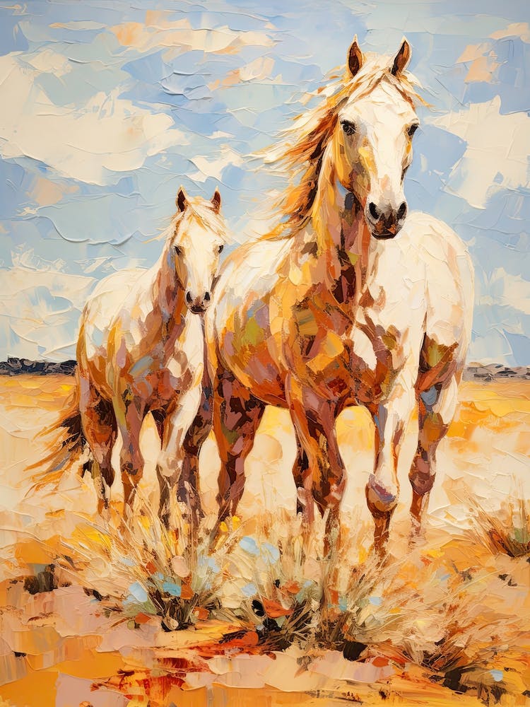Horses Painting In Pilbara Western, Australia 2