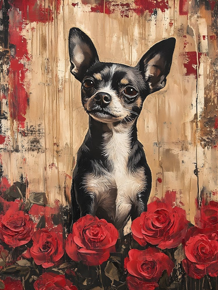 Chihuahua And Roses 3