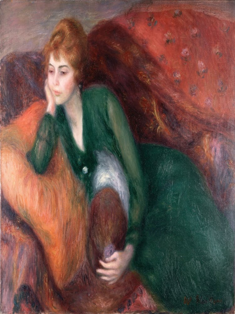 Woman Laying On A Couch