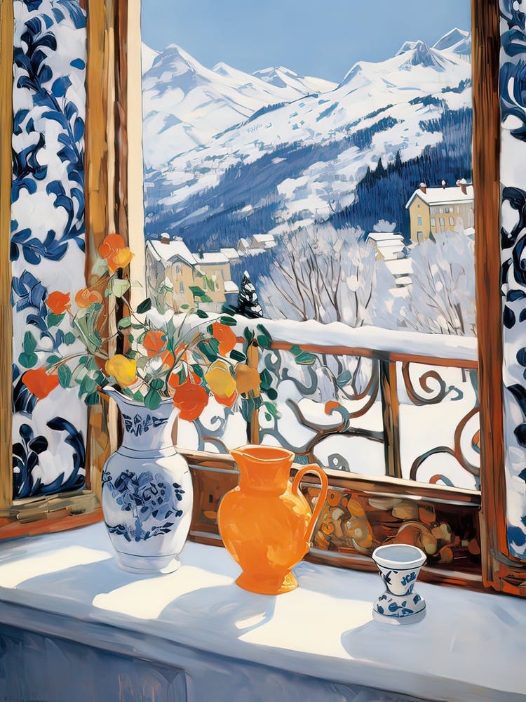 The Windowsill Of Aosta   Italy Snow Inspired By Matisse 3