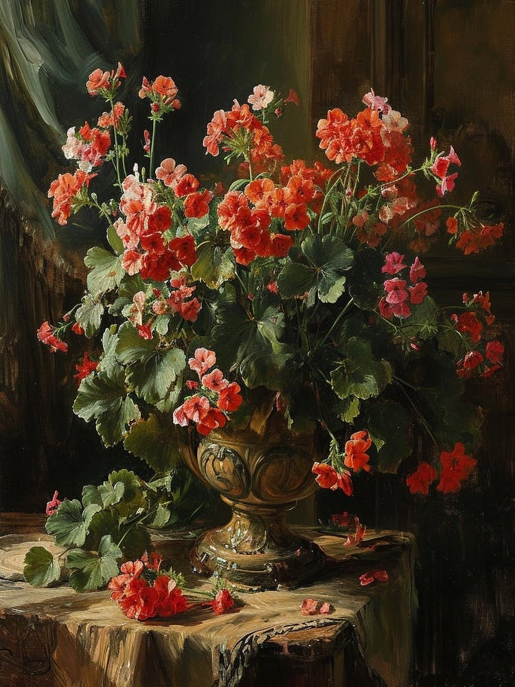 Baroque Floral Still Life Geranium 4