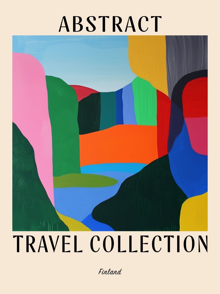 Abstract Travel Collection Poster Finland 2