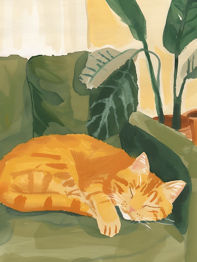 Cat Sleeping On The Couch 8