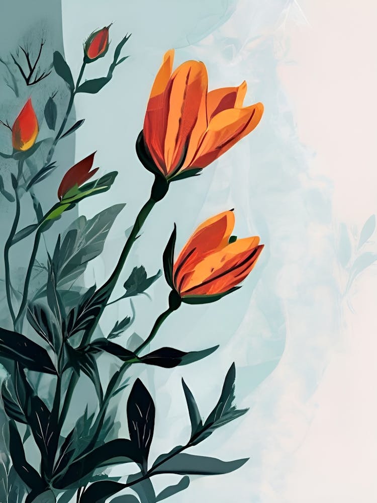 Orange Flowers 4