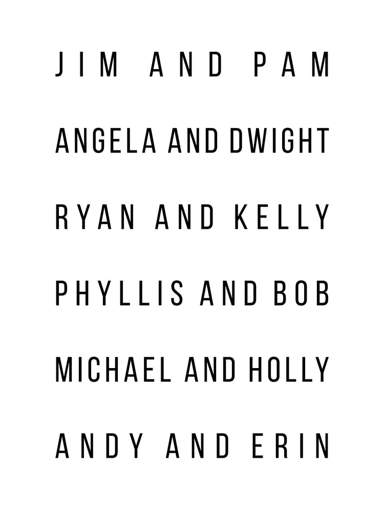 The Office Couples List