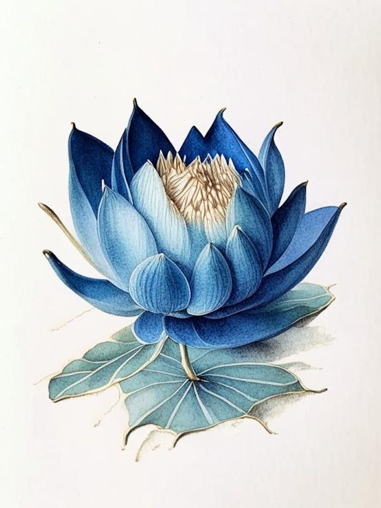 Blue Lotus Watercolour Ink Pencil 4