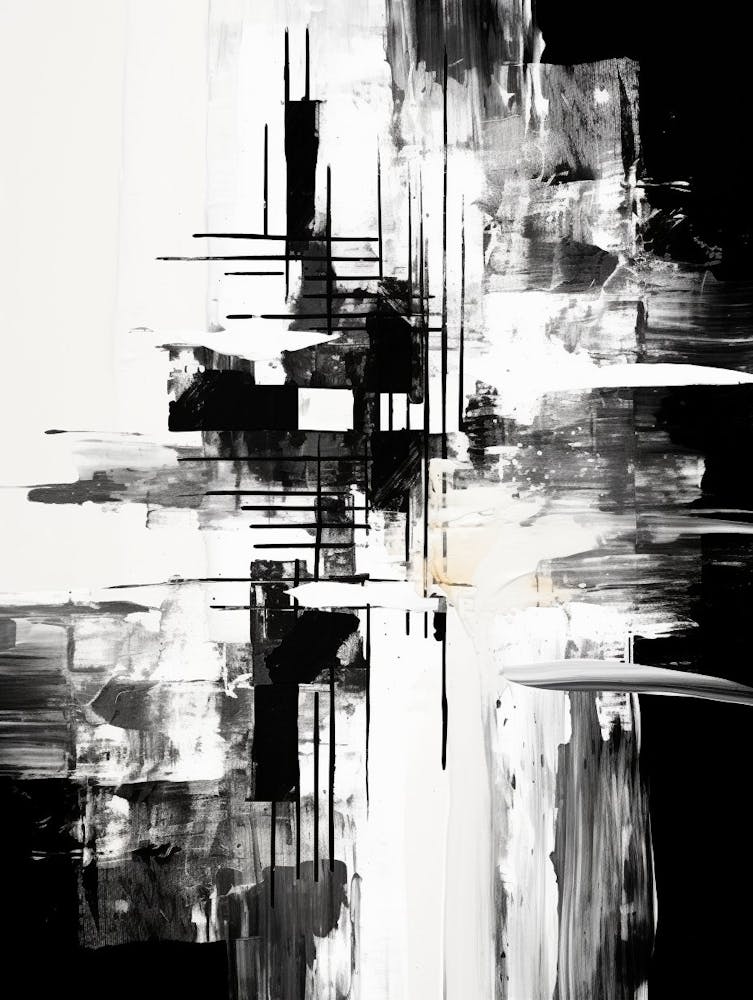 Echo Abstrakt Schwarz und Weiß 1
