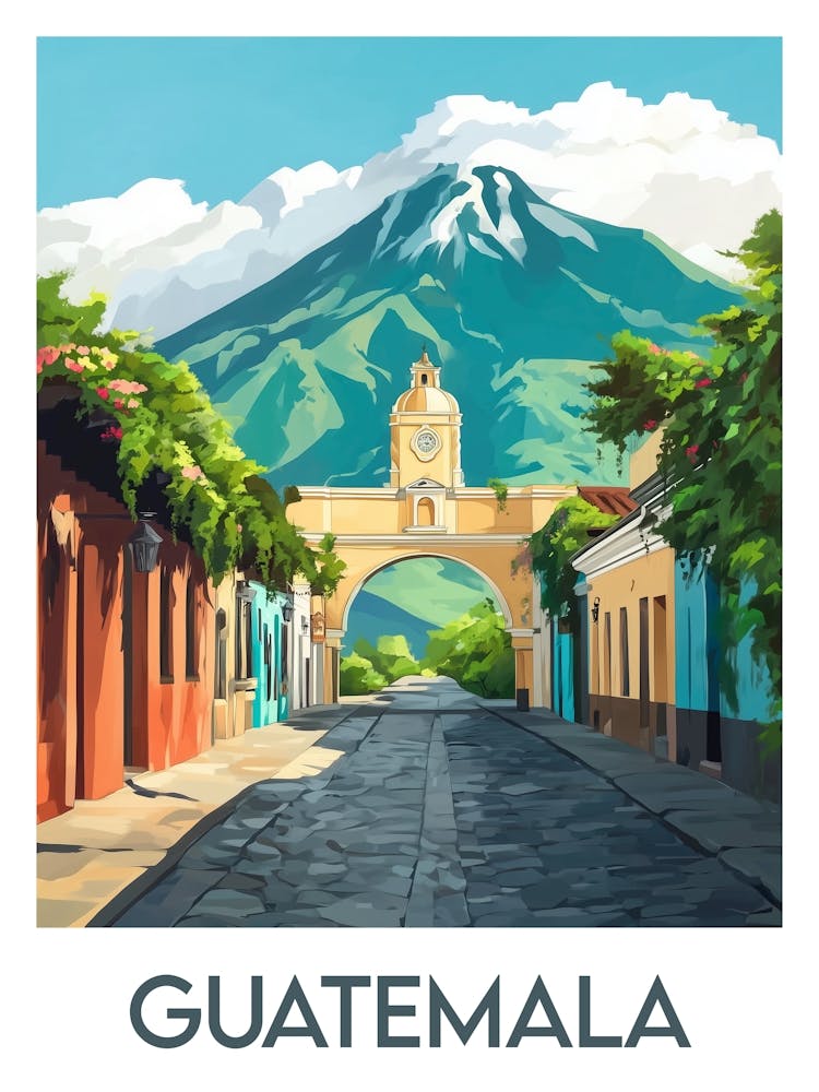 Affiche de voyage Guatemala