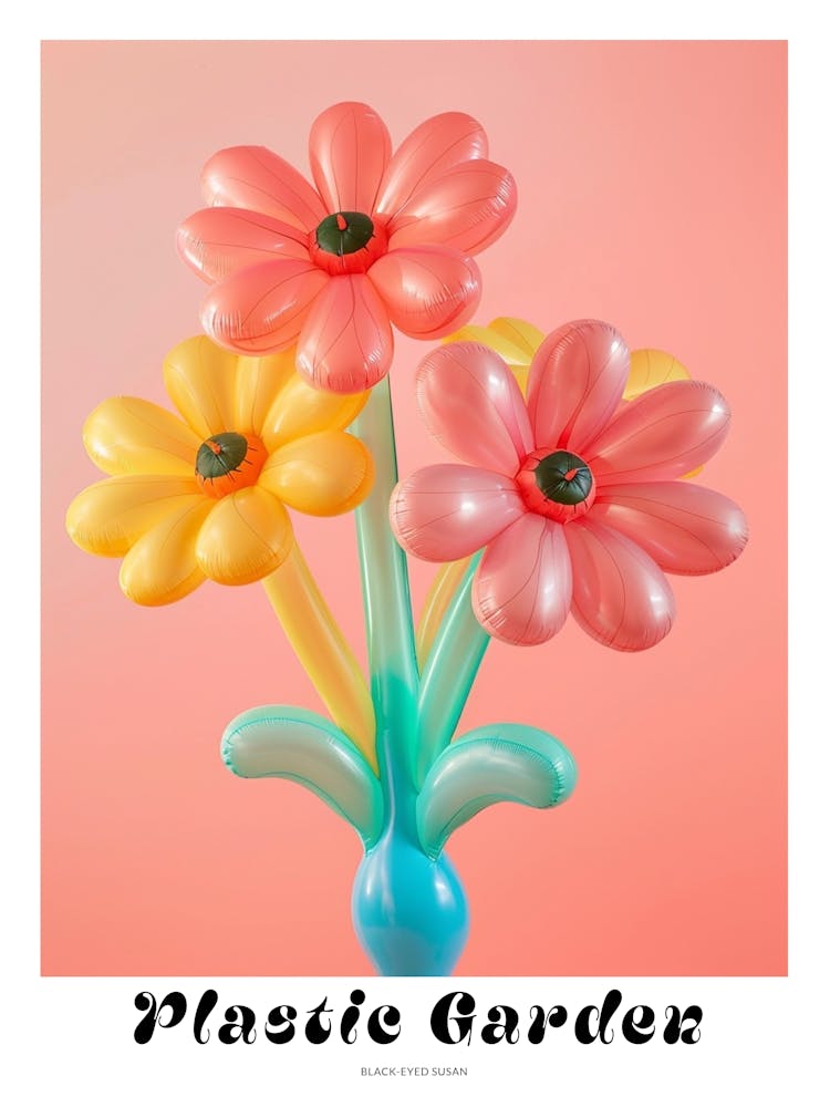 Dreamy Inflatable Flowers Poster Black Eyed Susan