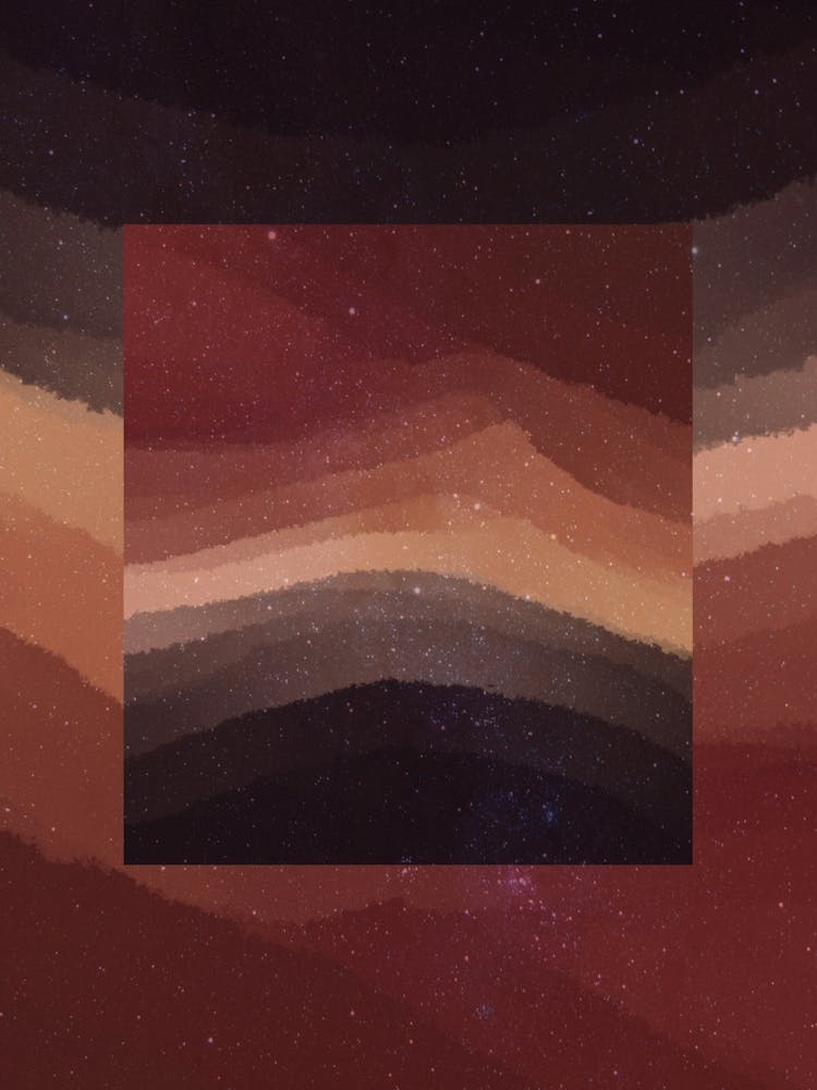 Minimal art Wood brown Abstract Painting