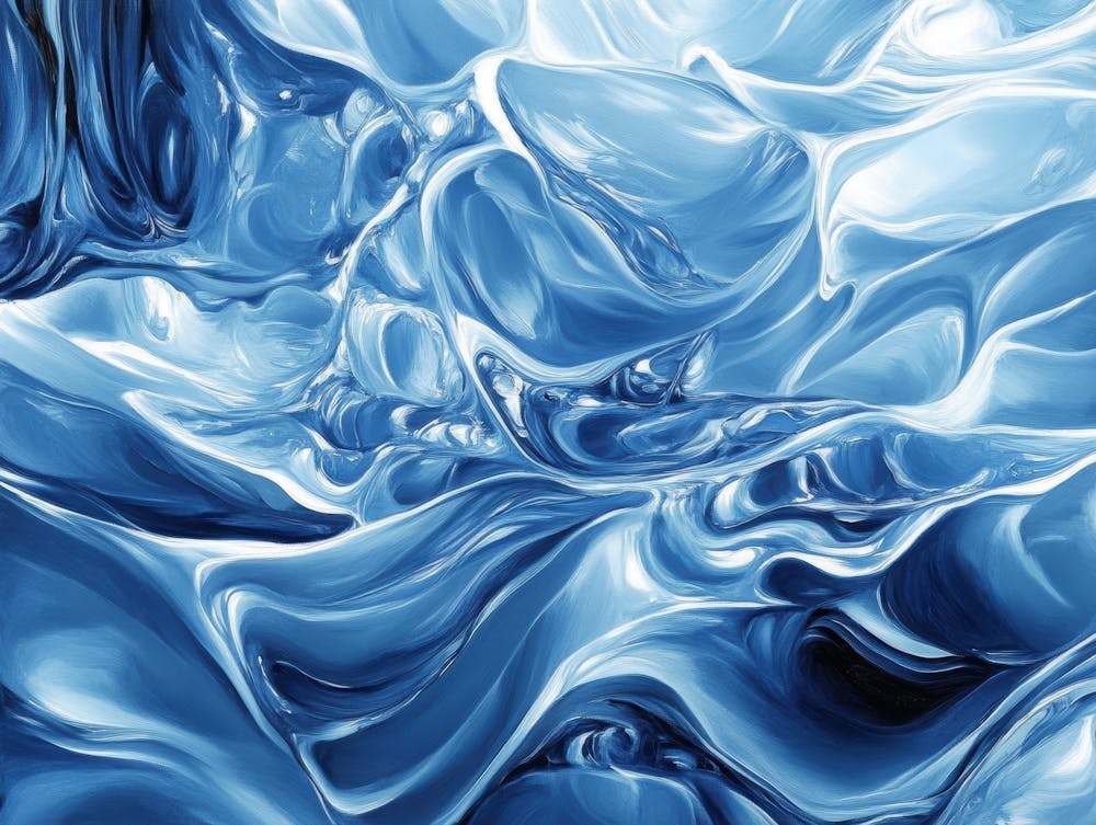 Abstraktes blaues Gemälde 31