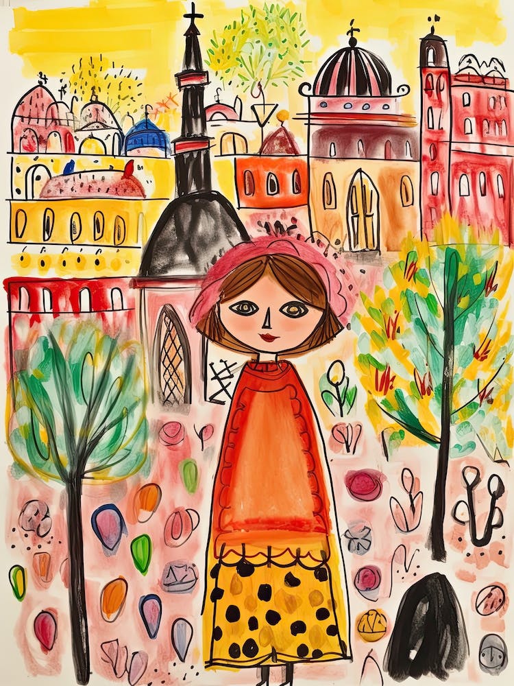 Mexico, Dreamy Storybook Illustration 4