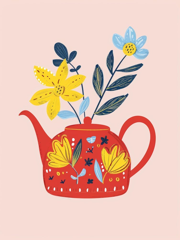 Teapot With Flowers 1