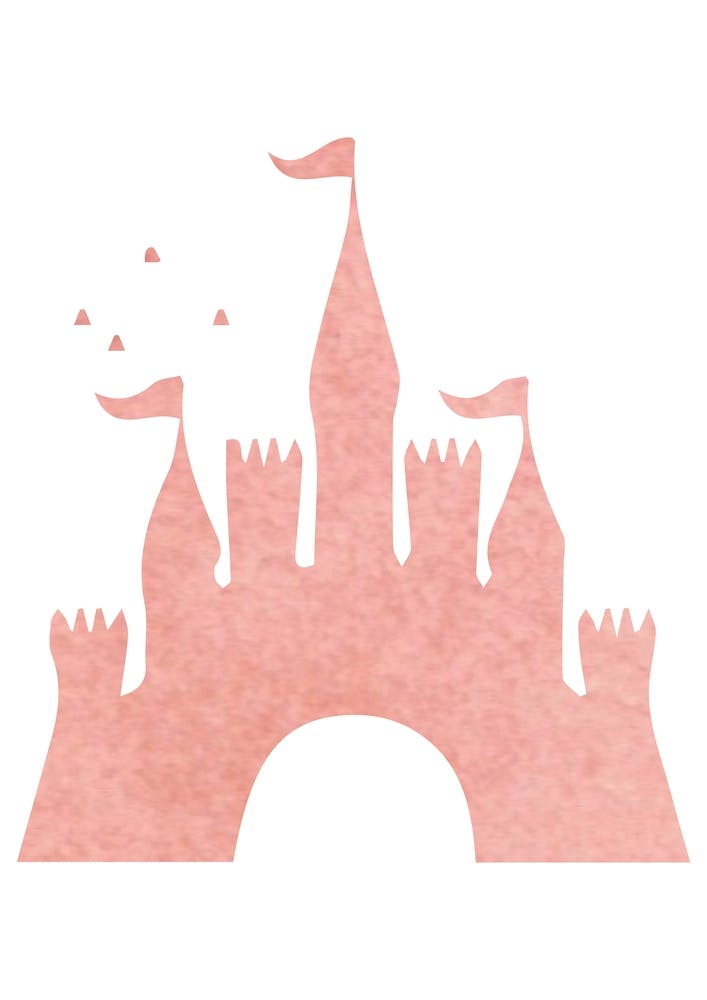 Peach Watercolour Castle