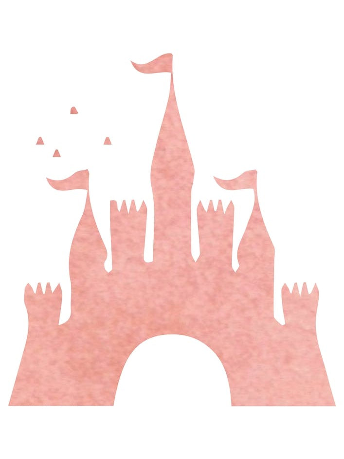 Peach Watercolour Castle