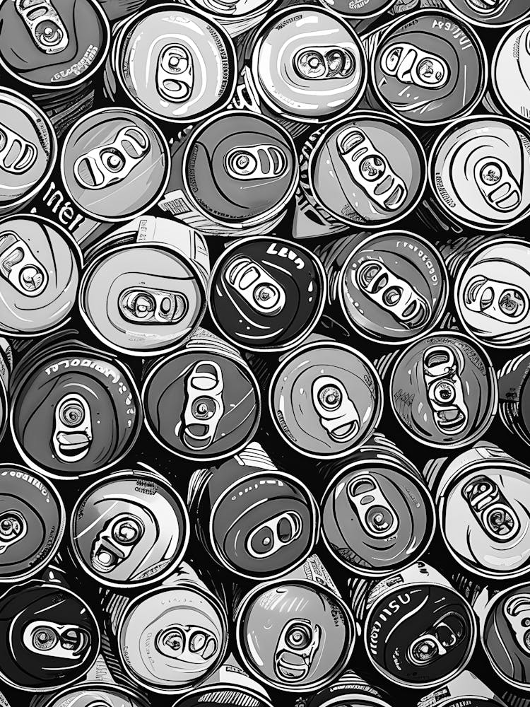 Black And White Cans 1