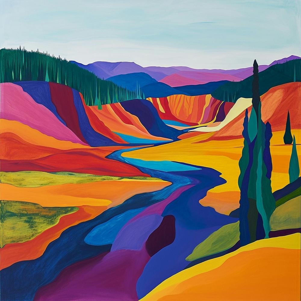 Colourful Abstract Yellowstone National Park 5