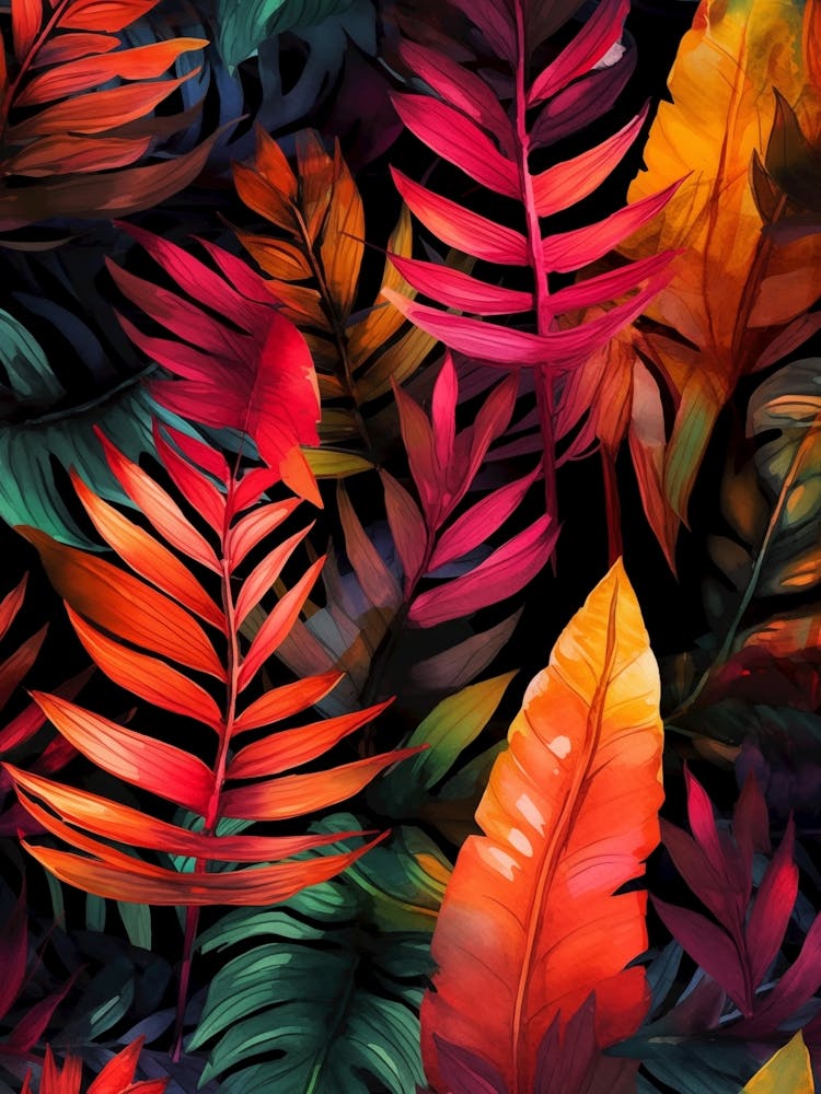 Tropical Leaves Seamless Pattern 4