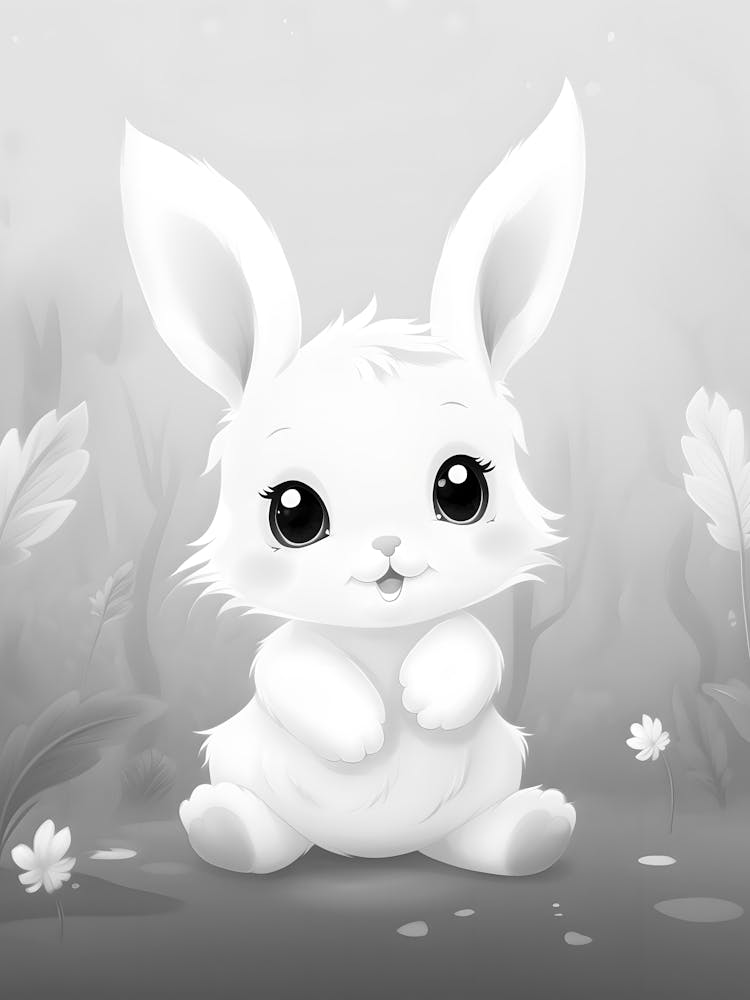 Cute White Bunny 1