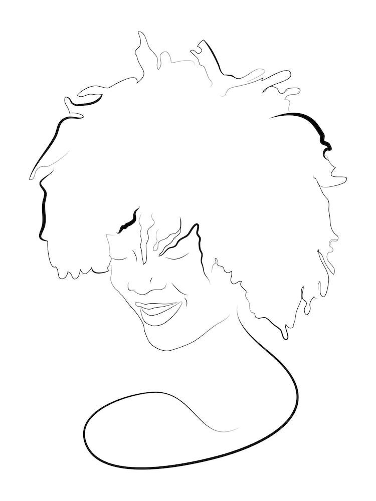 Portrait Of A Woman With Afro Hair