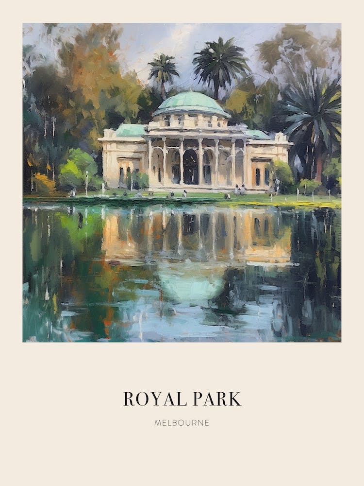 Royal Park Melbourne Australia 2 Vintage Cezanne Inspired Poster