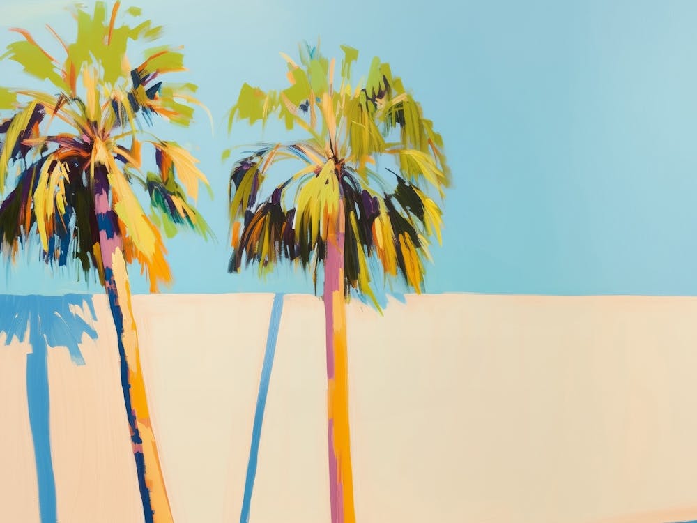 Minimalist Palm Trees