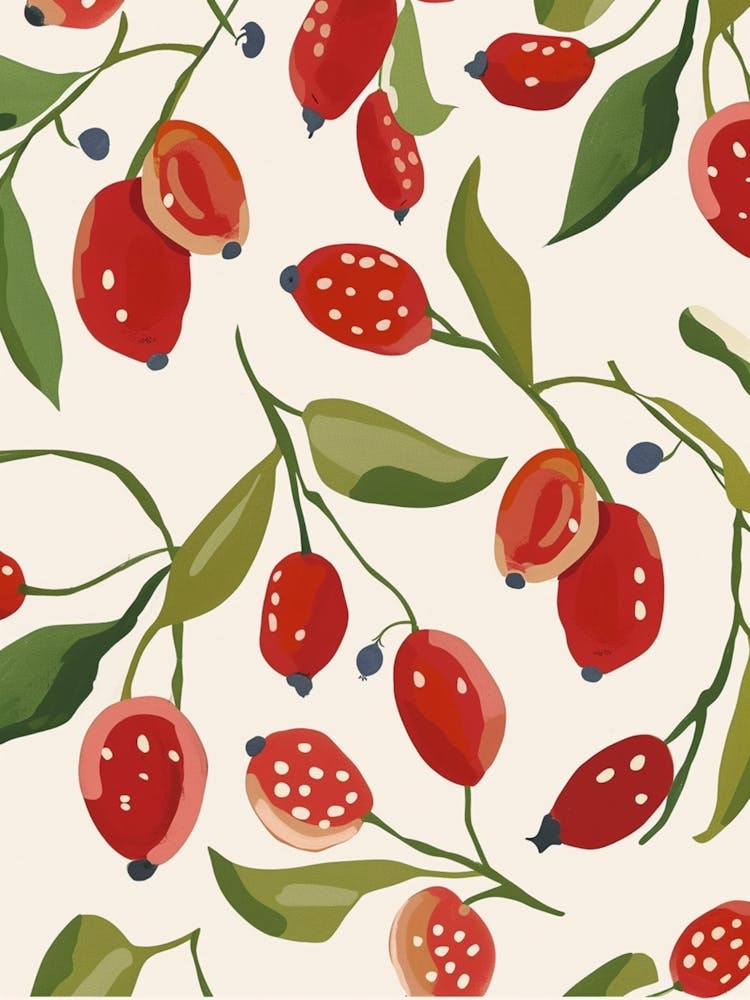 Cranberry Pattern Illustration 1