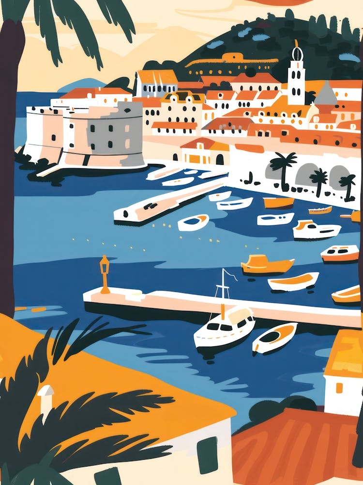 Travel Poster Happy Places Dubrovnik 2