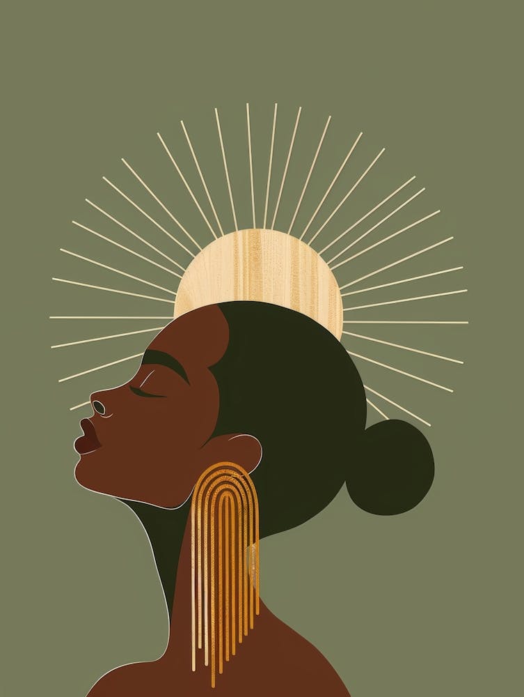 African Woman With Sun