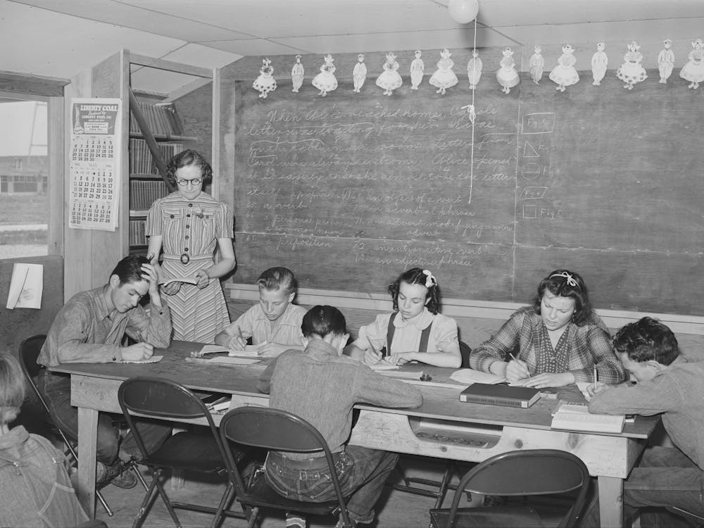 Schoolchildren At The Fsa (Farm Security Administration) Farm Workers Camp Caldwell, Idaho By Russell Lee 1