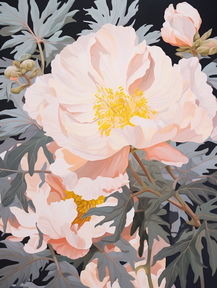 Peony 4 Flower Painting