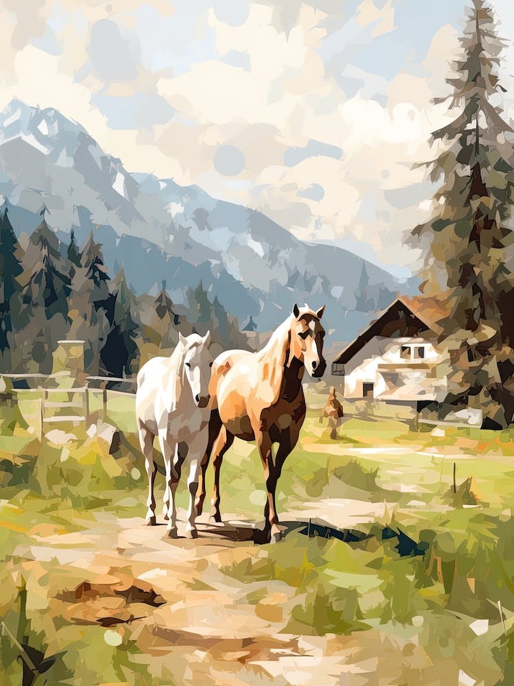 Horses Painting In Bled, Slovenia 4