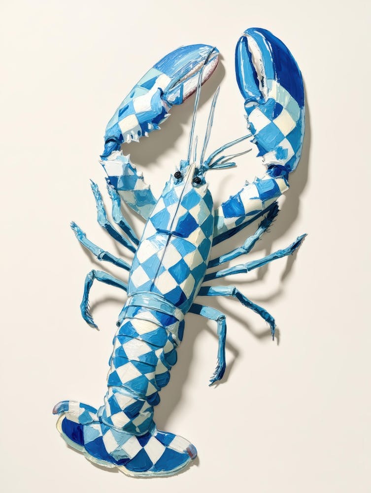 Blue And White Lobster