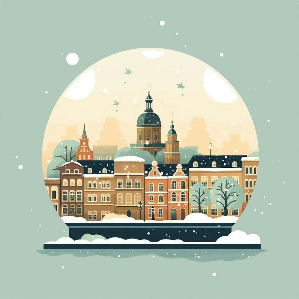 Copenhagen Denmark 3 Snowglobe