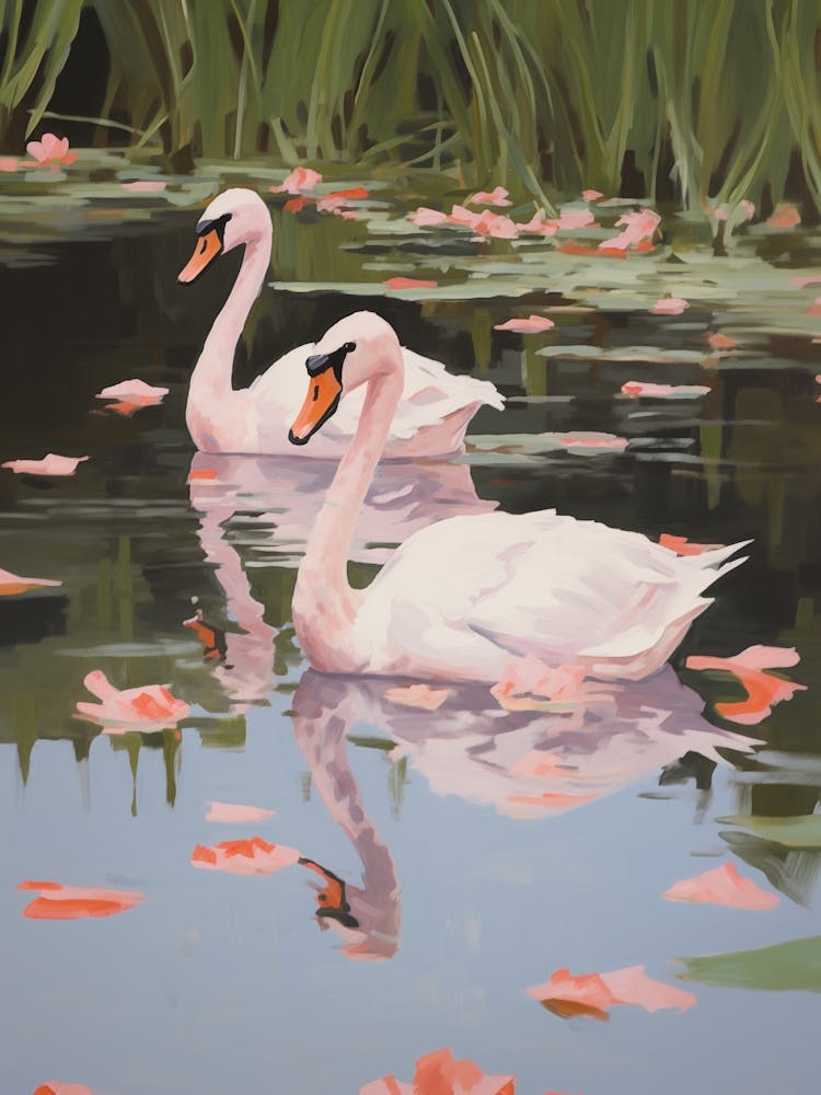 Swans In The Pond