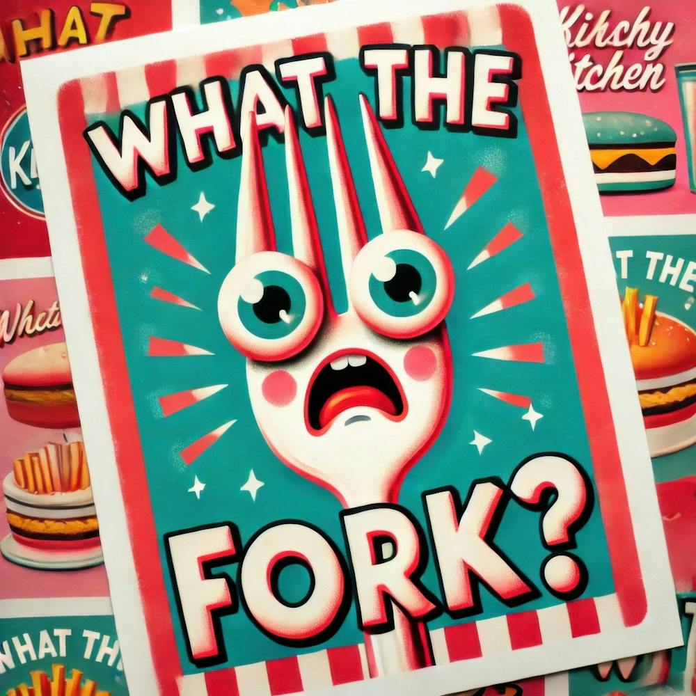 What the Fork?!!! Kitschy Kitchen Art Series