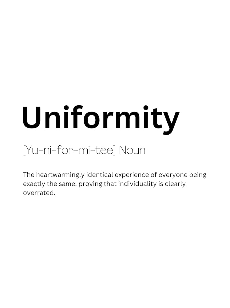 Uniformity Definition Meaning