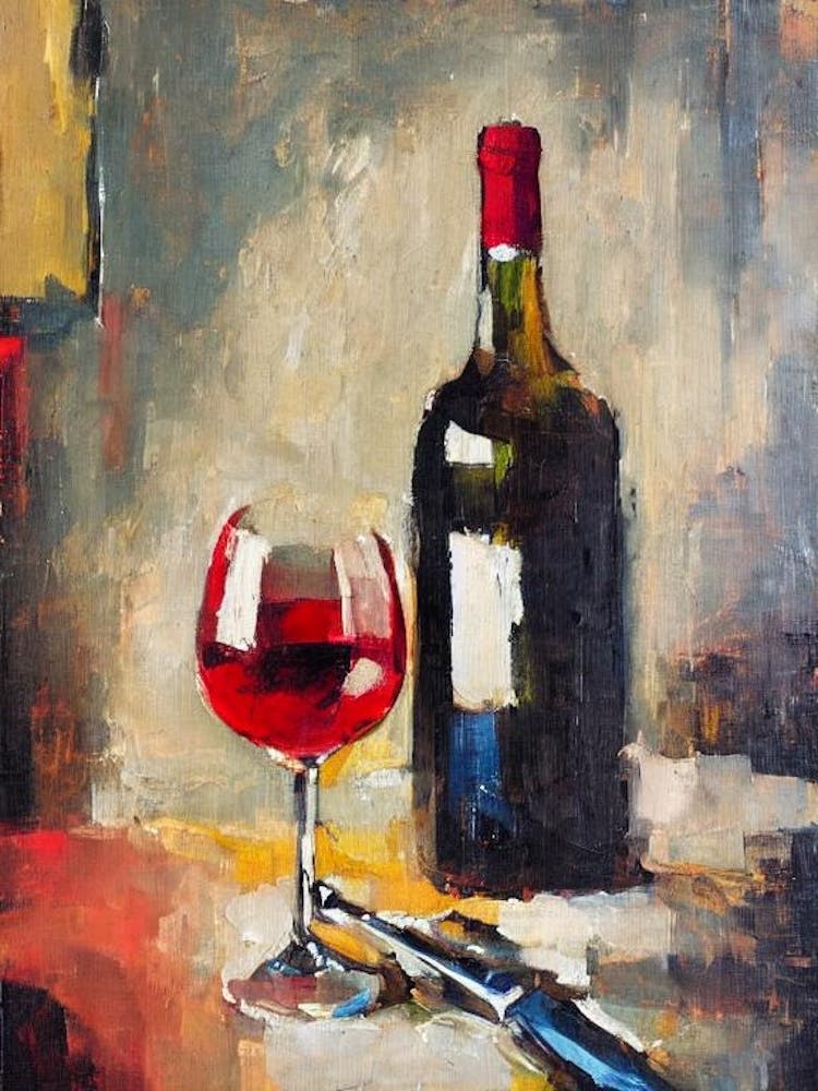 Montepulciano 1 Oil Painting Cocktail Poster