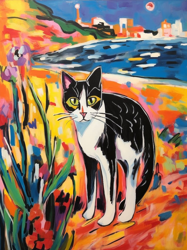 Painting Of A Cat In Algarve Portugal 2