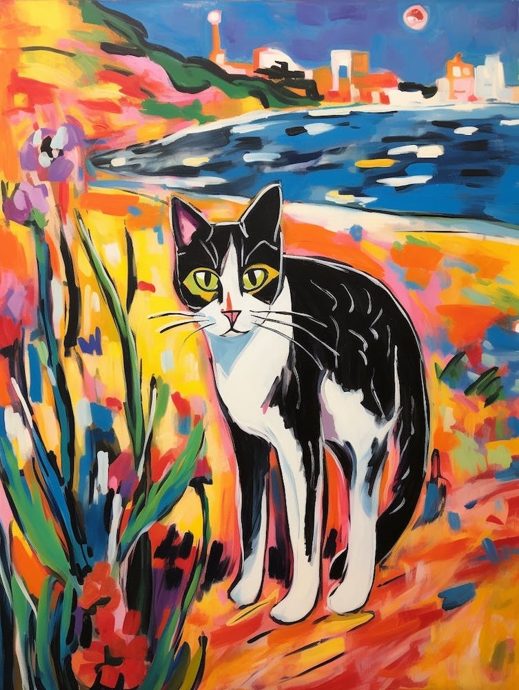 Painting Of A Cat In Algarve Portugal 2