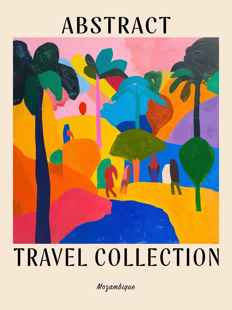 Abstract Travel Collection Poster Mozambique 4