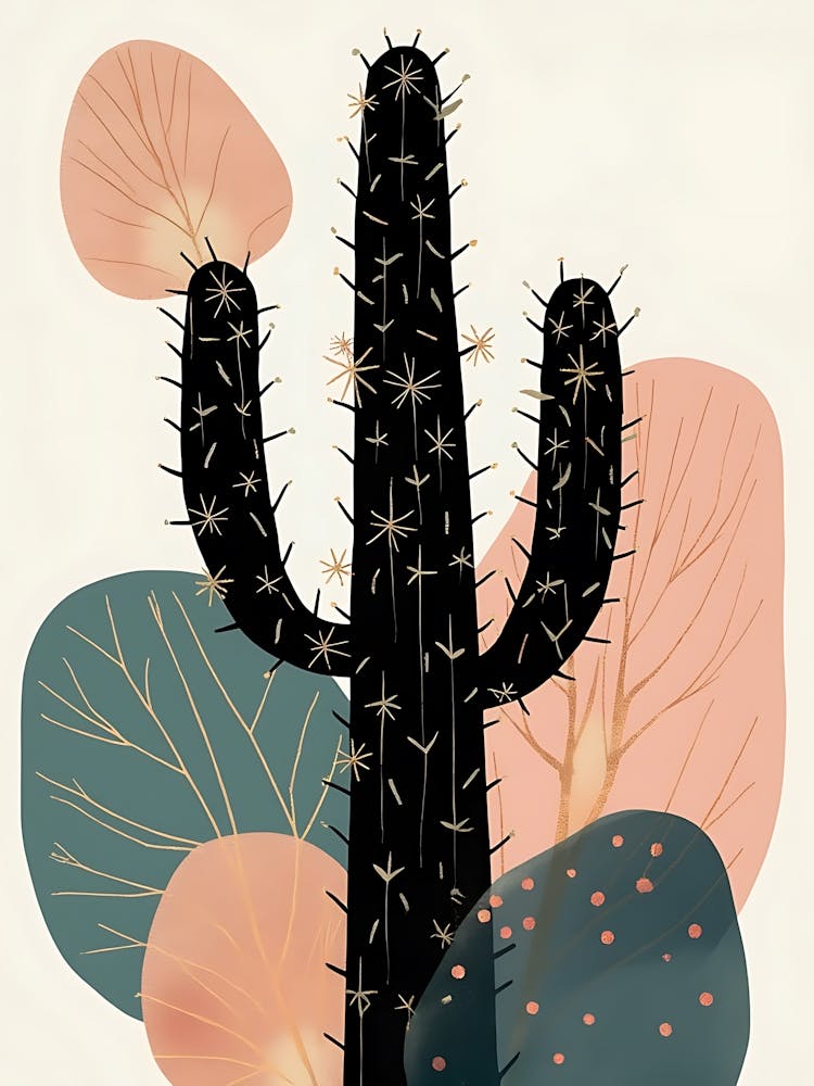 Faded Garden Silhouettes in Warm Neutrals