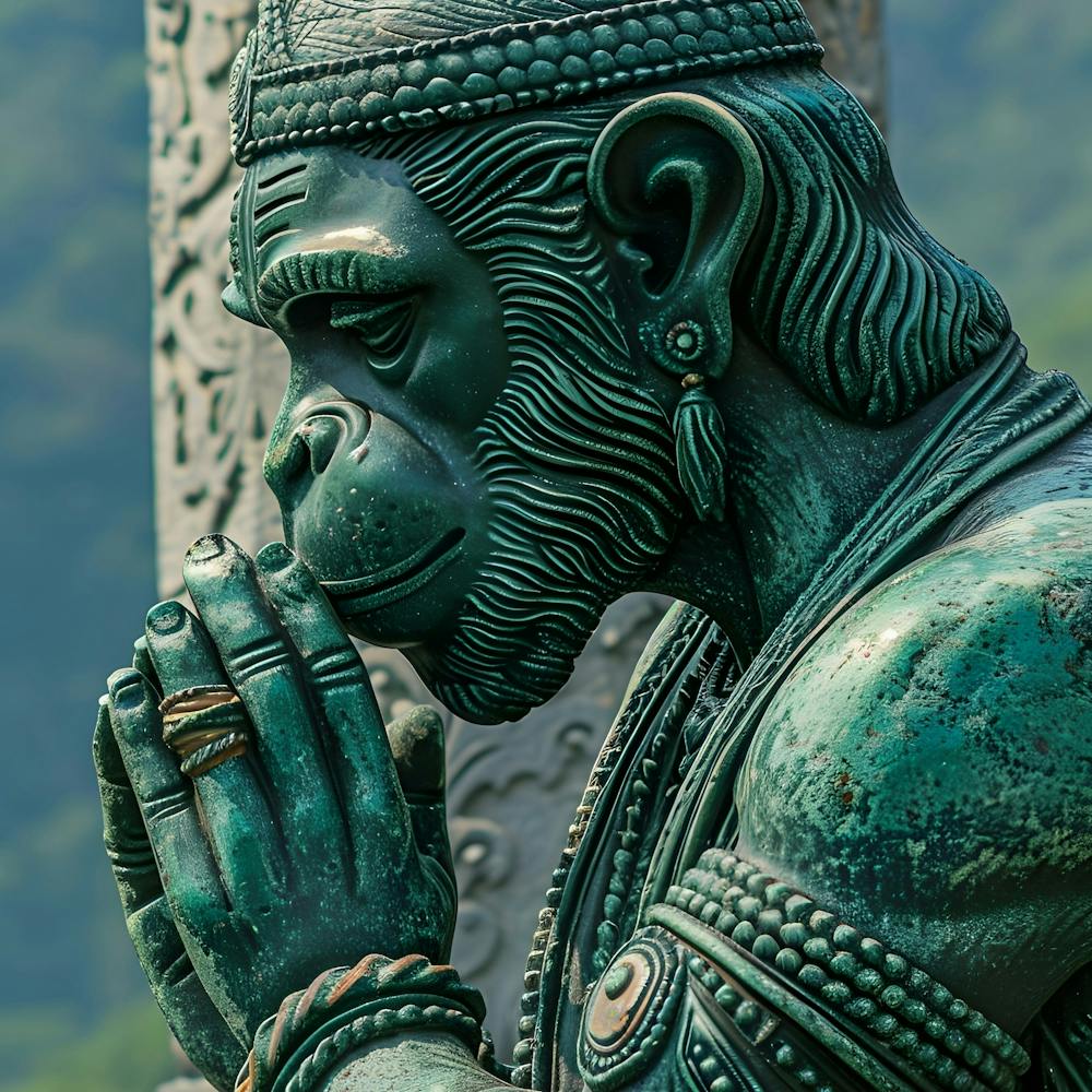 Hanuman Monkey Praying