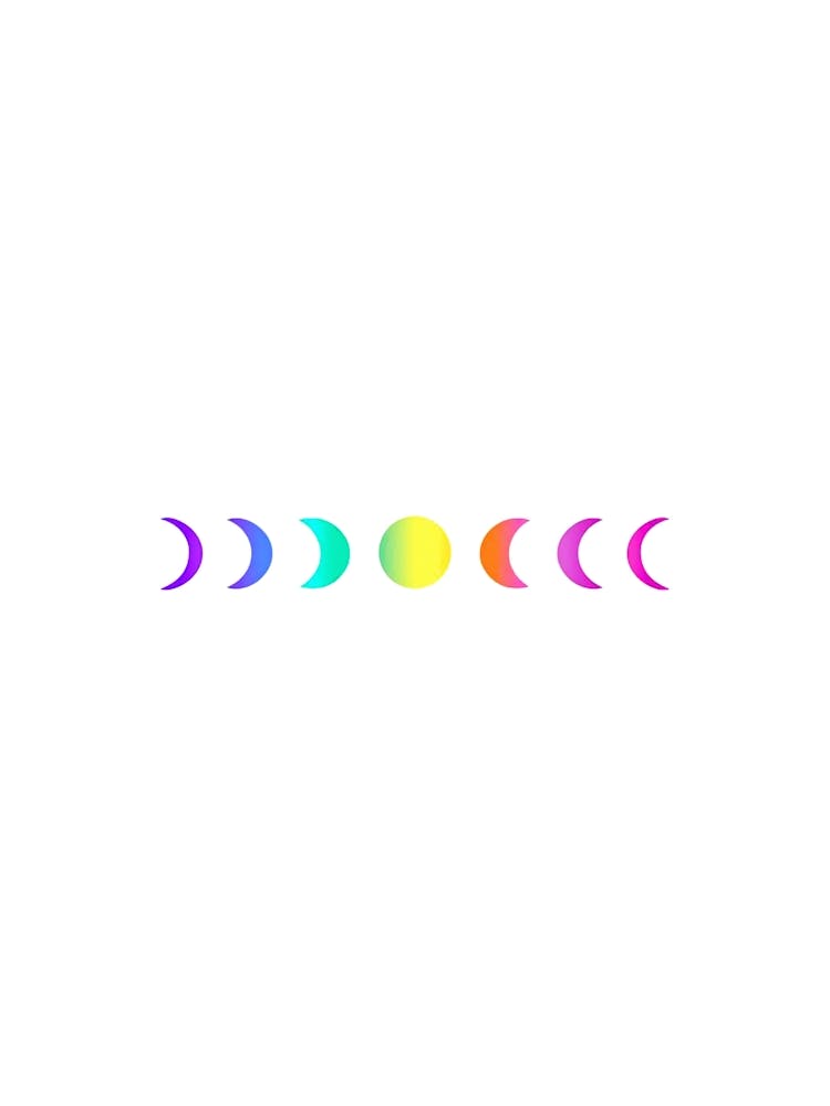 Rainbow Moon Phases Coldplay Art Print by music soul – Fy!