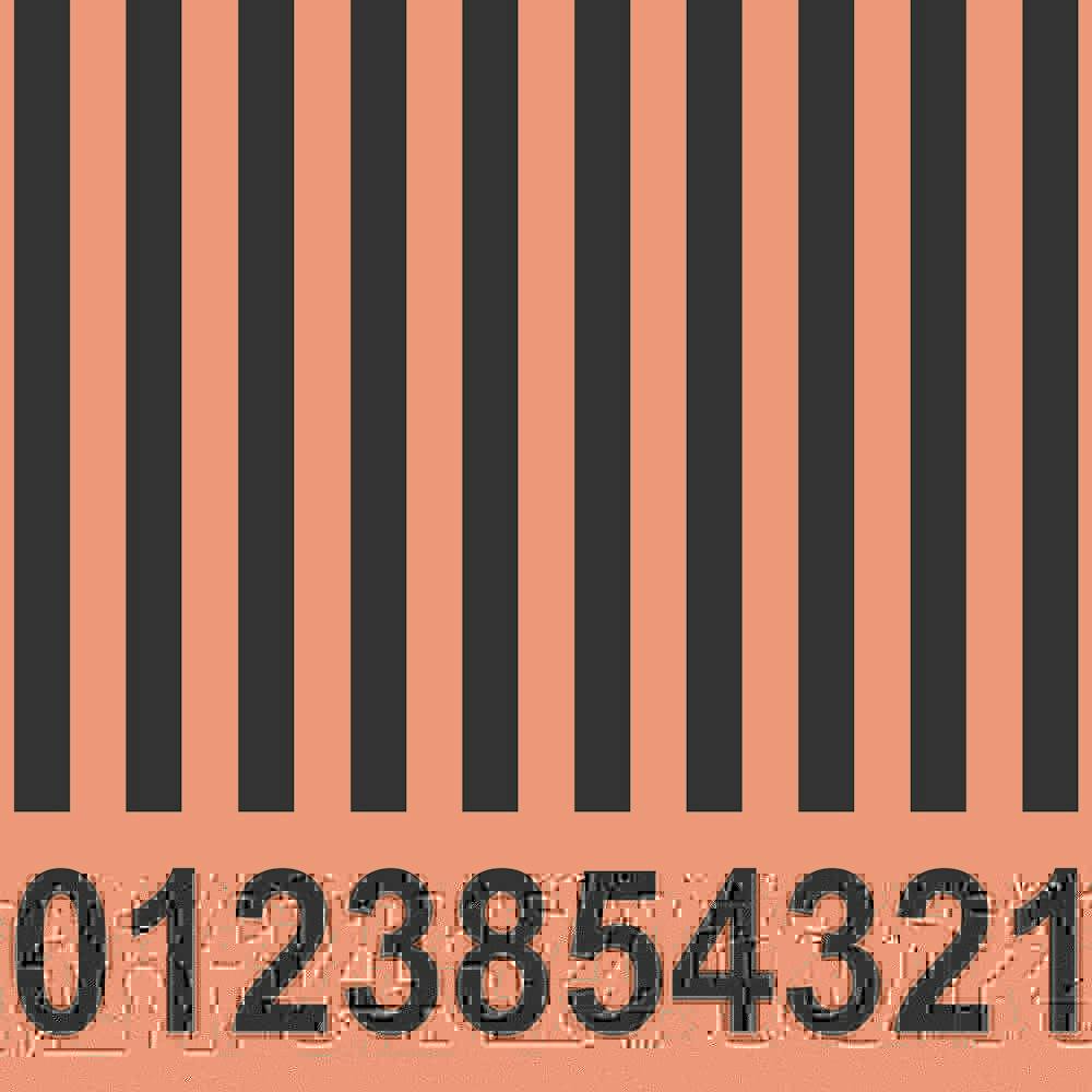 Numbers In Orange And Black