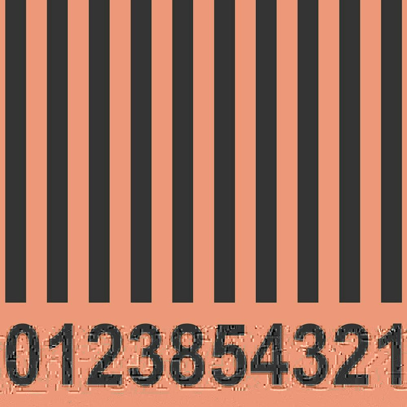 Numbers In Orange And Black