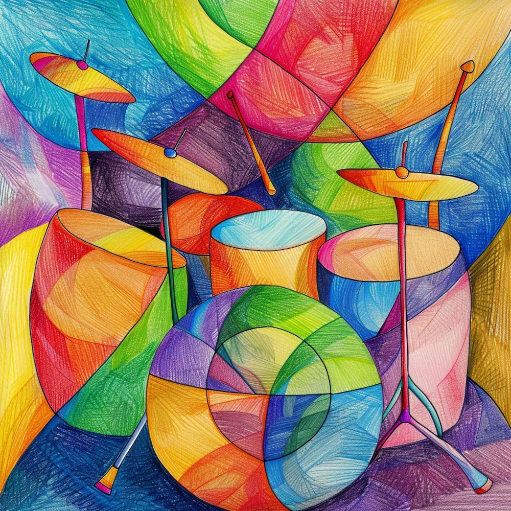 Colorful Drum Set