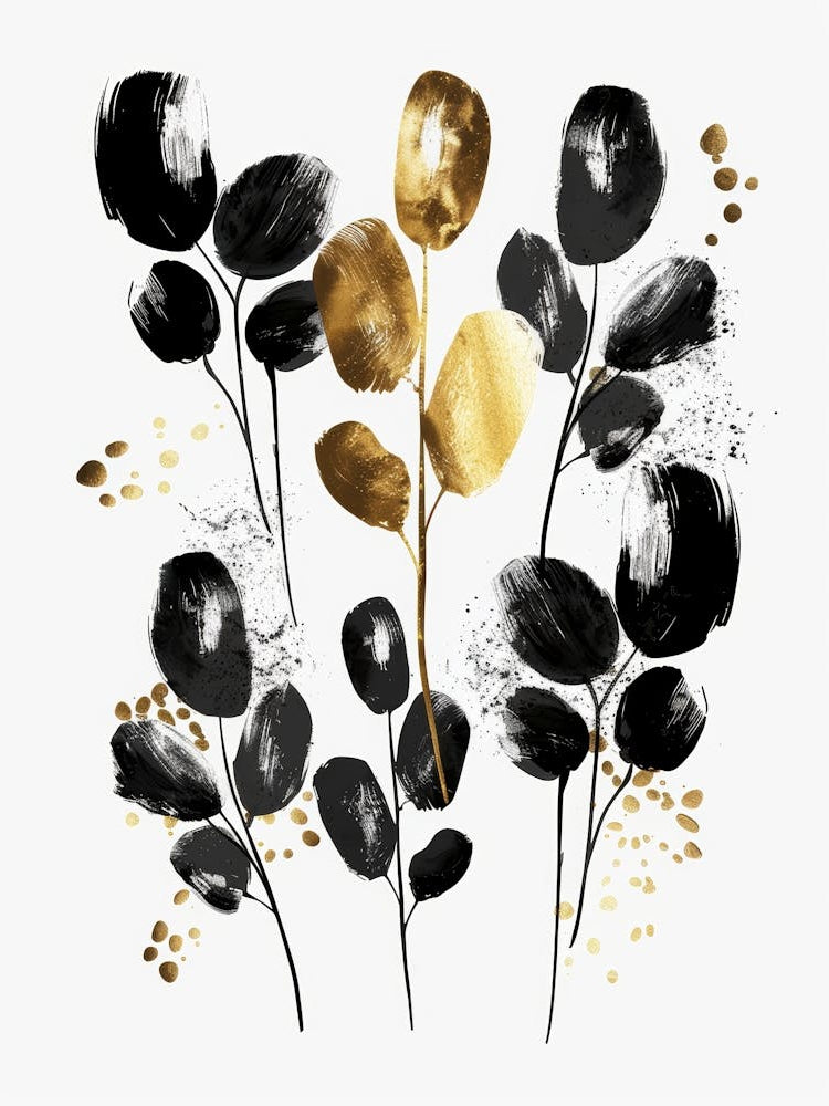 Gold Leaves Canvas Print 4