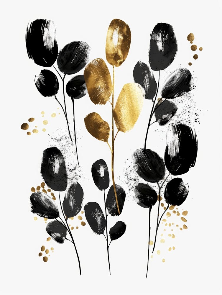 Gold Leaves Canvas Print 4
