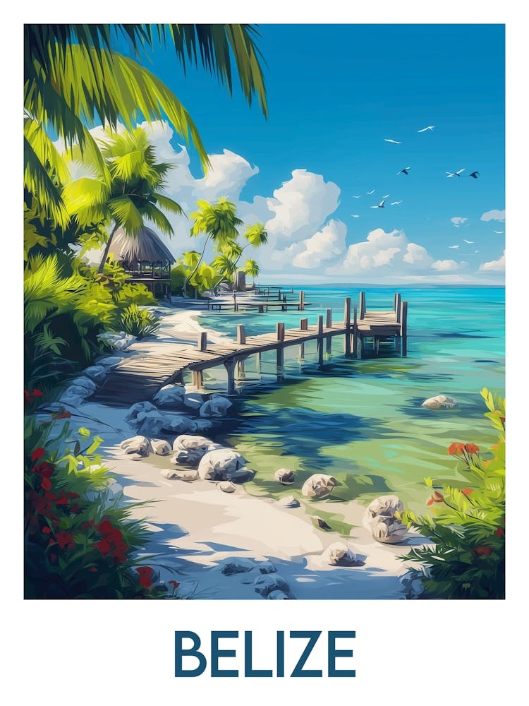 Affiche de voyage Belize 2